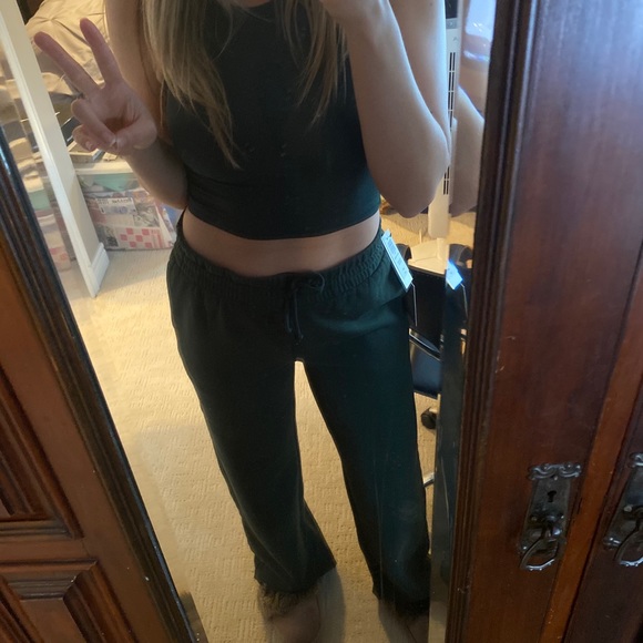 TNA Cozy Fleece Wide Leg Sweatpant - Picture 2 of 4